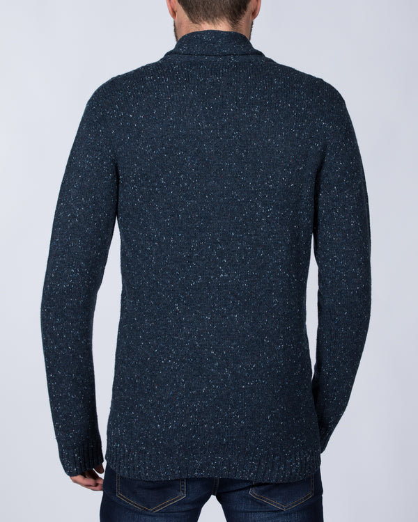 2t Lambswool Tall Cardigan (indigo)