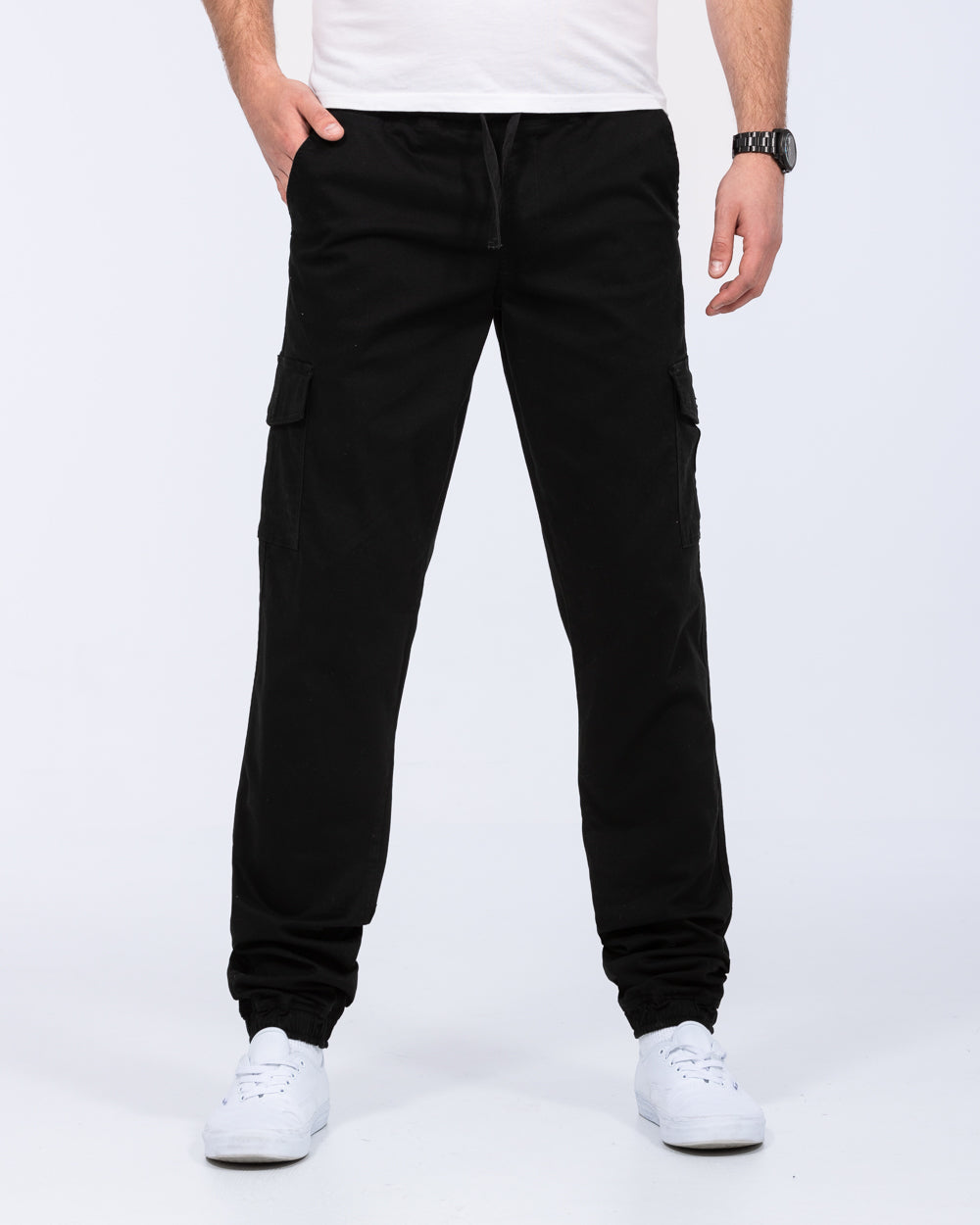 2t Fabio Regular Fit Tall Mens Extra Long Stretch Cargo Trousers