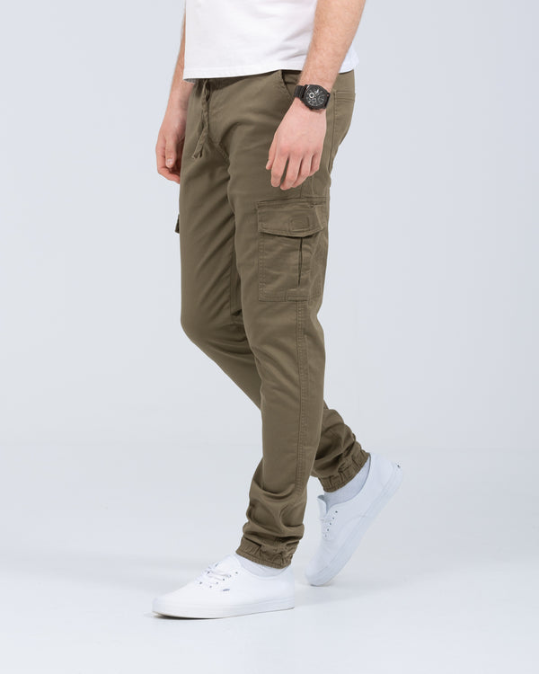 Selected Green Skinny Cargo Pants Mens Selected Homme Cotton Blend