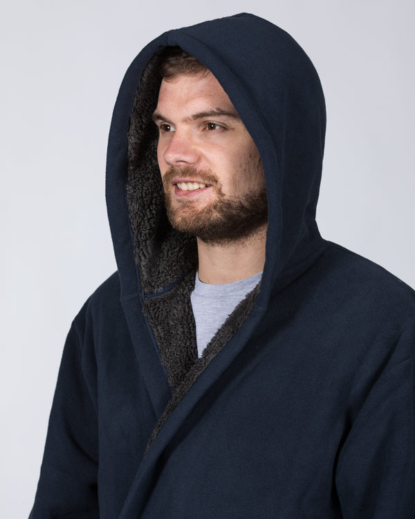 2t Extra Long Tall Fleece Dressing Gown Housecoat (navy) | Tall Mens Clothing | 2tall.com 2t Extra Long Tall Fleece Dressing Gown Housecoat (navy) | Tall Mens Clothing | 2tall.com