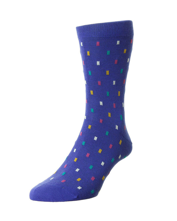 HJ Hall Egyptian Cotton Dashes Socks 2 Pack