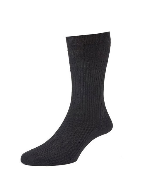 HJ Hall Softop Cotton Socks 3 Pack (black)