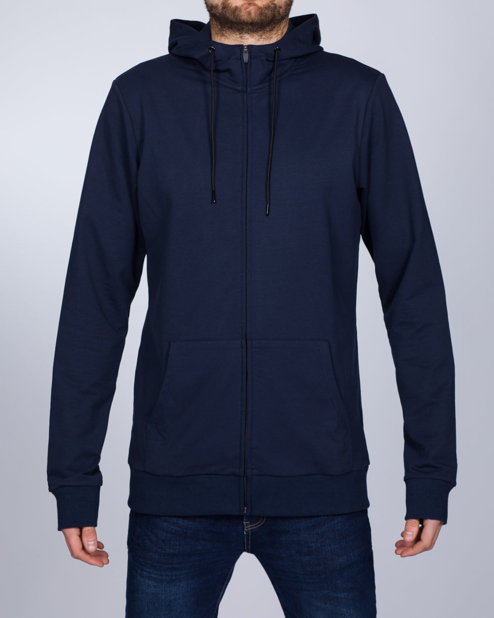 2t Zip Up Extra Long Tall Mens Training Hoodie navy Tall Mens Clothing 2tall