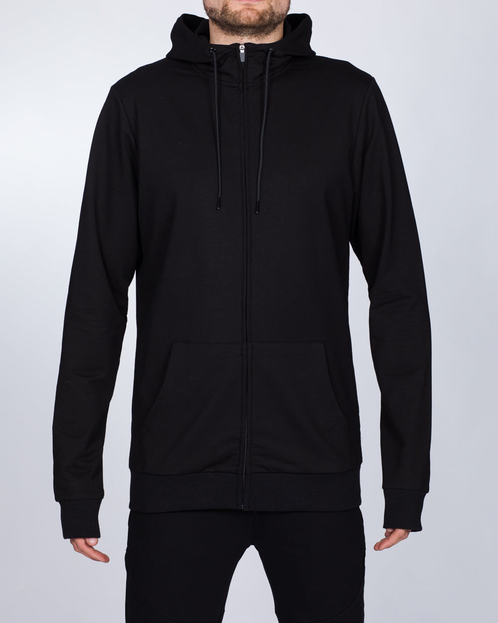 2t Zip Up Extra Long Tall Mens Training Hoodie black Tall Mens Clothing 2tall