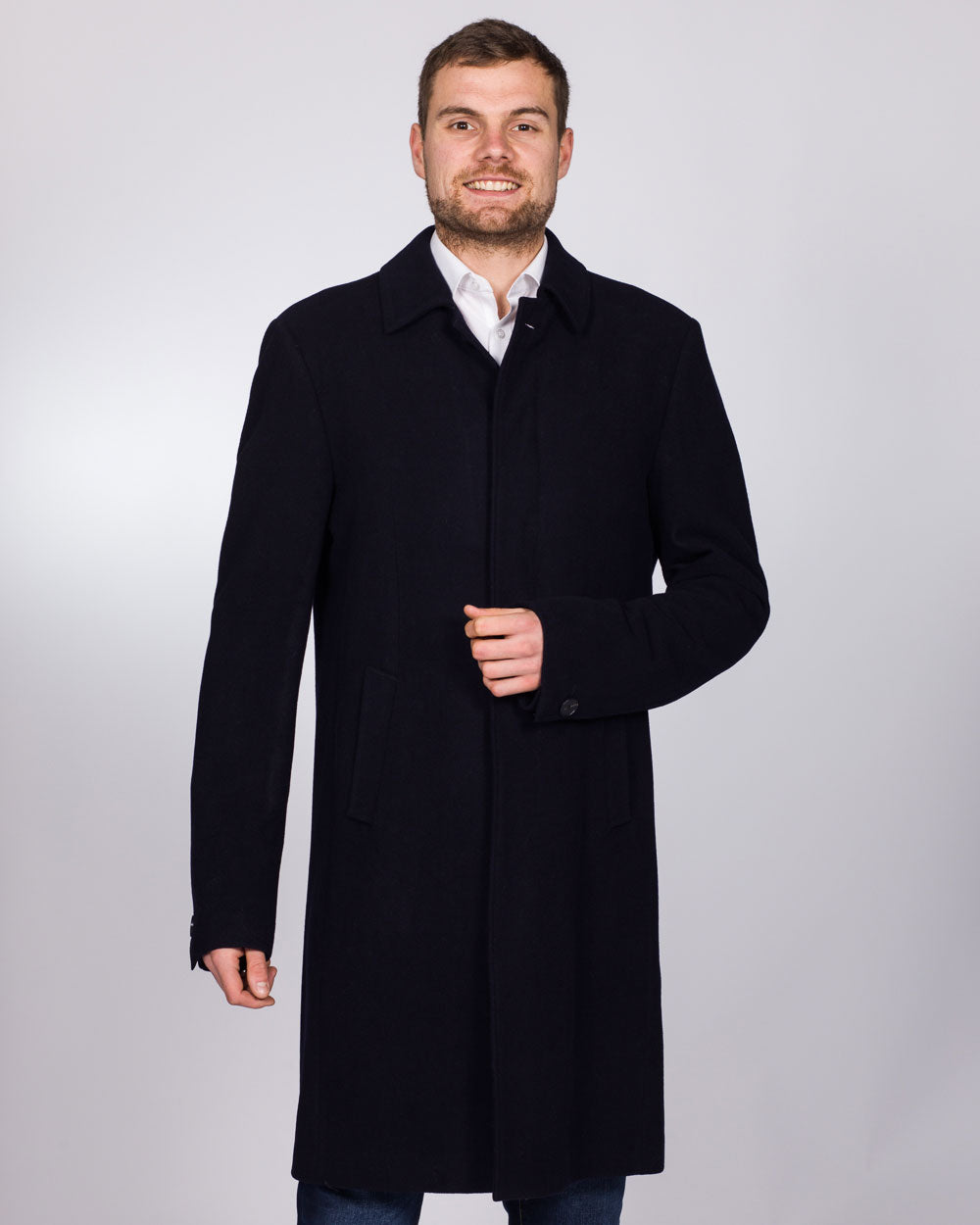 Skopes Tall Mens Extra Long Aldgate Overcoat (navy) Jacket | Tall