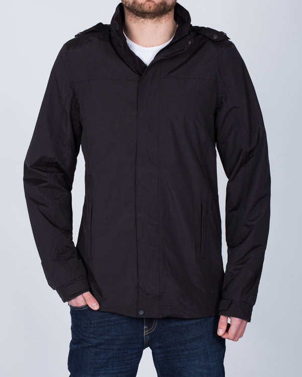 2t Extra Long Tall Mens Waterproof Jacket (black) Tall Mens