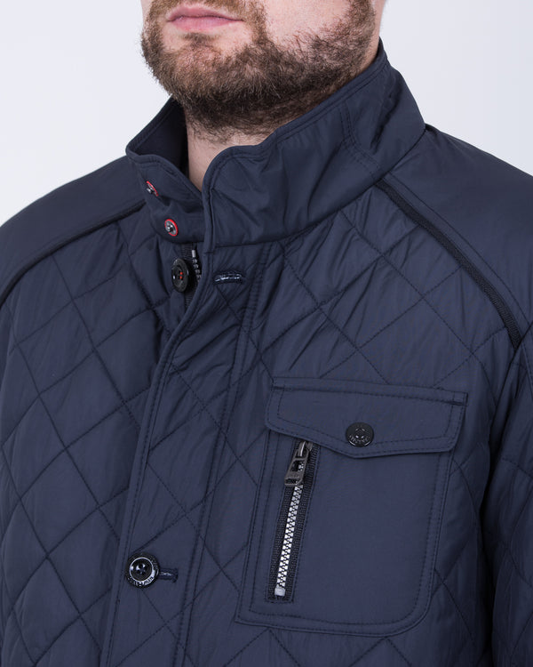 Cabano Tall Quilted Diamond Jacket (navy)