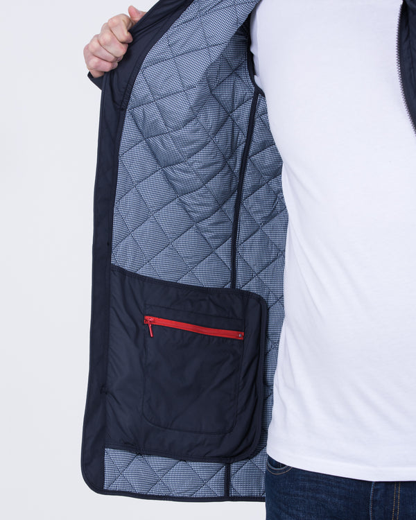 Cabano Tall Quilted Diamond Jacket (navy)
