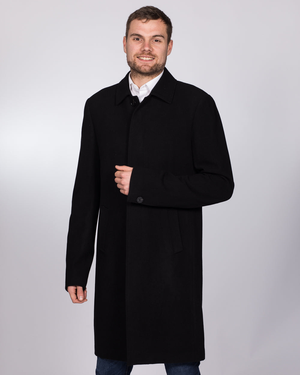 Skopes Tall Mens Extra Long Aldgate Overcoat (black) Jacket | Tall