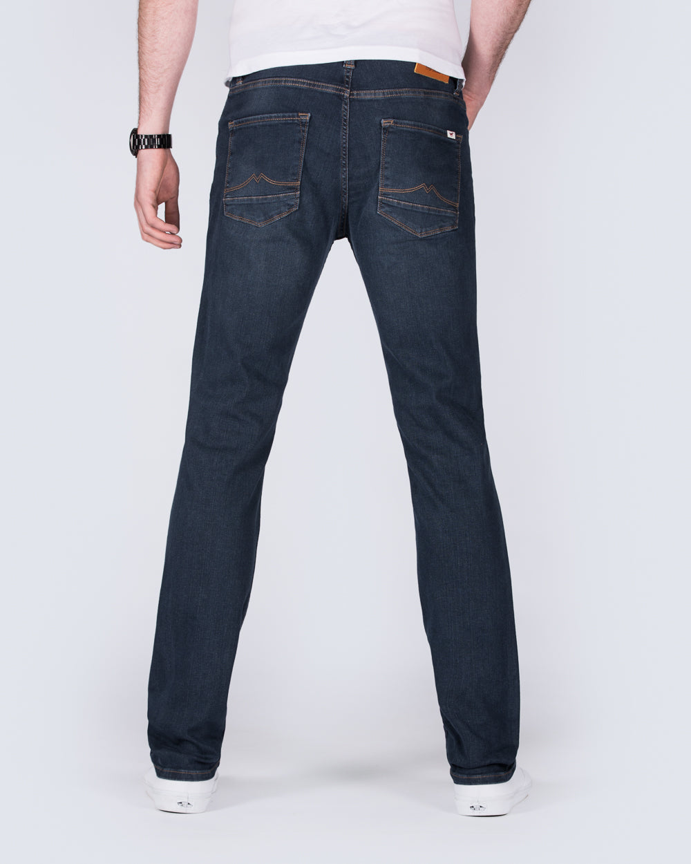 MUSTANG Style Michigan Slim Jeans Uomo - Taglio Conico, Mix Cotone Elastico, Lavaggio Usato, Blu
