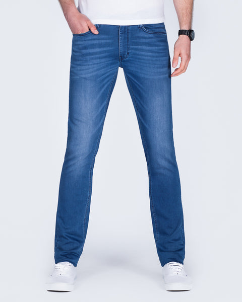 Mustang Oregon Slim Fit Tapered Tall Mens 36 38 40 inseam inside Leg Jeans blue denim Tall Mens Clothing 2tall