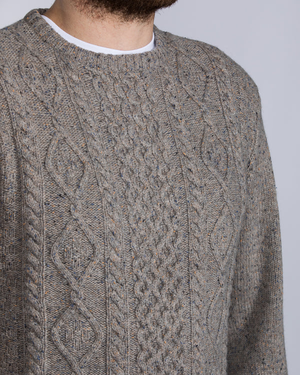 2t Lambswool Cable Knit Tall Jumper (stone)