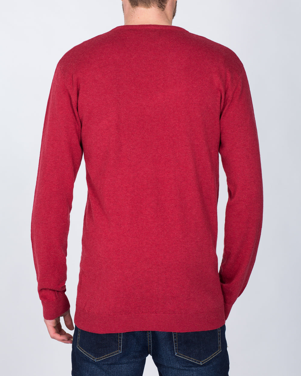 2t Merino V Neck Tall Jumper cranberry Extra Long Sweater Tall Mens Clothing 2tall