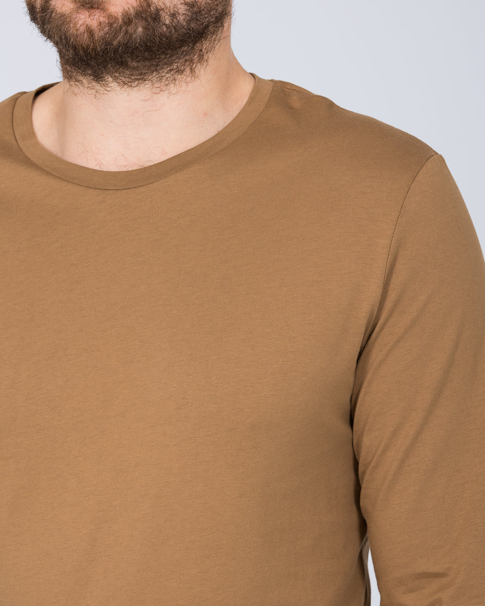 2t Tall Mens Extra Long Long Sleeve T-Shirt (brown) | Tall