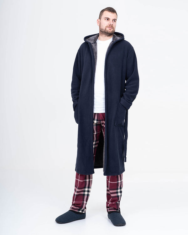 2t Extra Long Tall Fleece Dressing Gown Housecoat (navy) | Tall Mens Clothing | 2tall.com 2t Extra Long Tall Fleece Dressing Gown Housecoat (navy) | Tall Mens Clothing | 2tall.com