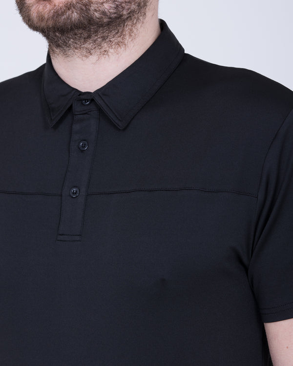 2t Tall Mens Extra Long Golf Polo Shirt (black) Tall Mens