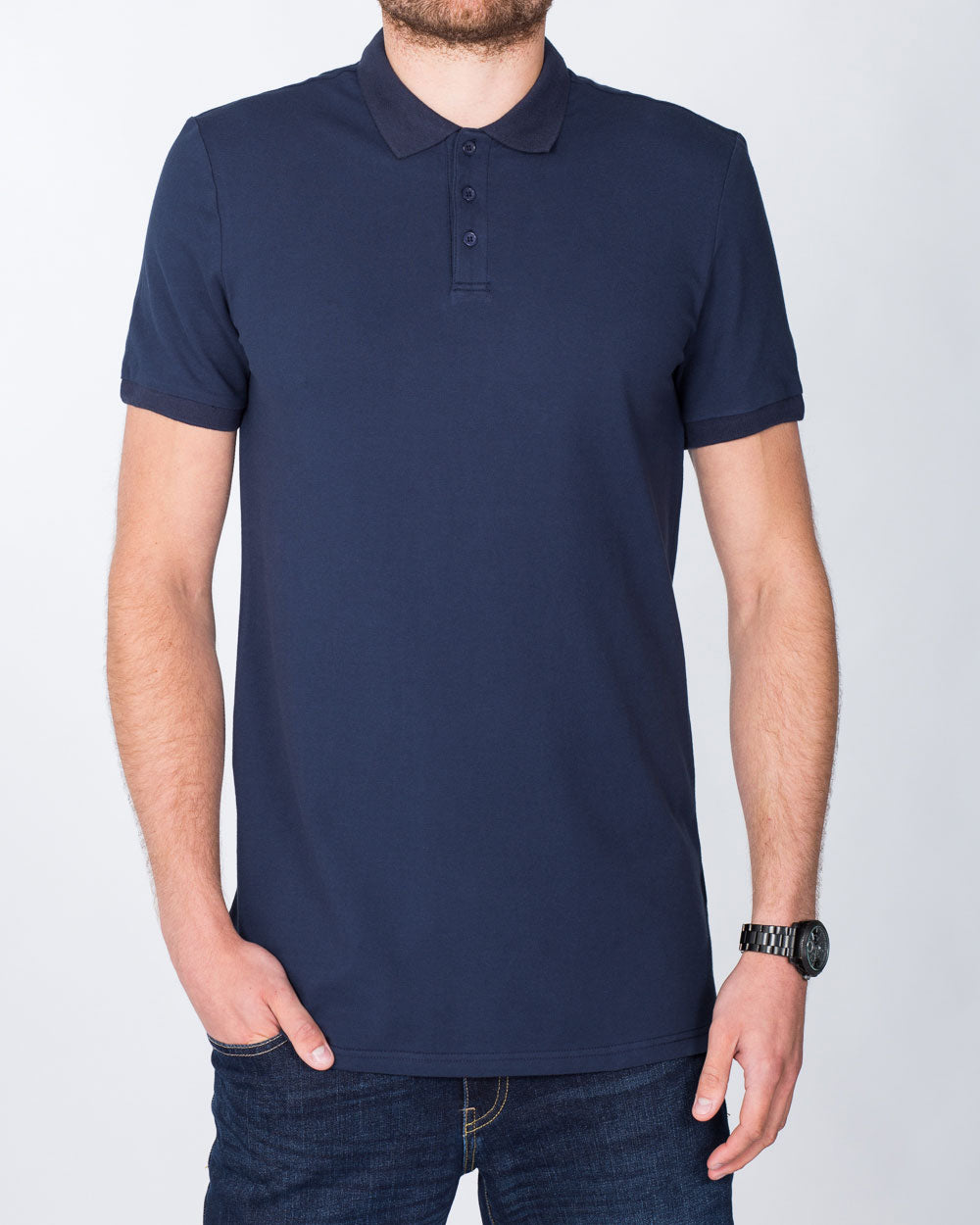 2t Slim Fit Tall Polo Shirt (navy)