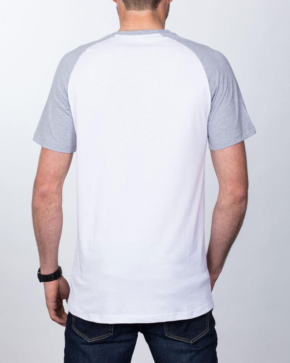2t Raglan Tall T-Shirt (white/grey)