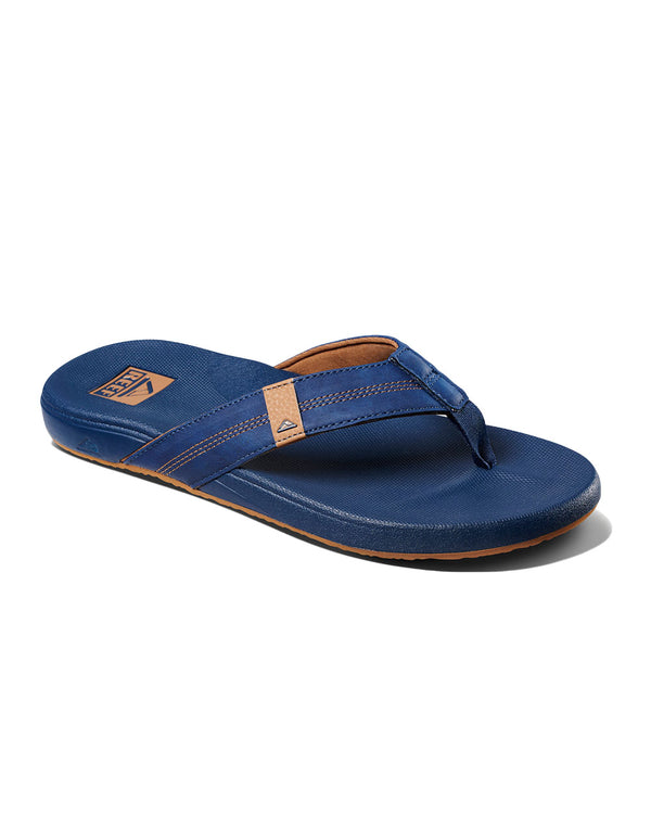 Leather Sandals Mens Blue Reef Flip Flops Reef Cushion Phantom