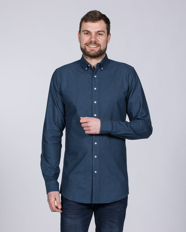 2t Slim Fit Long Sleeve Tall Shirt (dark denim)