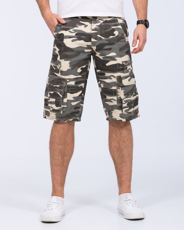 2t Tall Mens Extra Long Cargo Camo Shorts (charcoal) 13 15 Inch