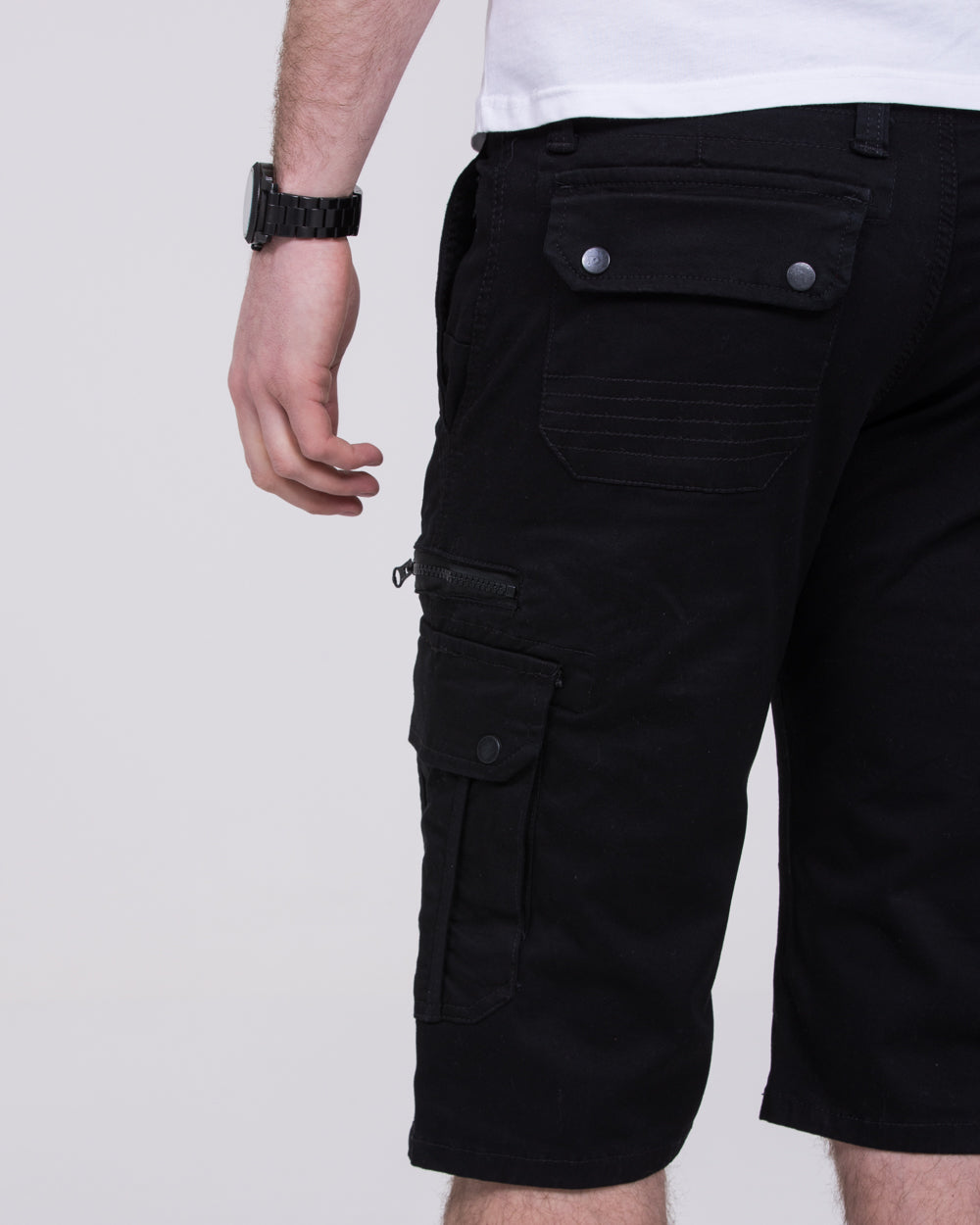 2t Cargo Tall Mens Extra Long Shorts (black) 13 15 Inch Inseam | Tall ...