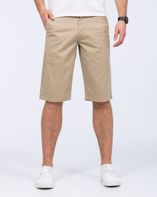 2t Grant Regular Fit Tall Mens Extra Long Chino Shorts (beige) 13