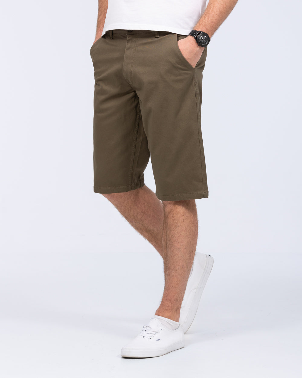 2t Grant Regular Fit Tall Chino Shorts (khaki)