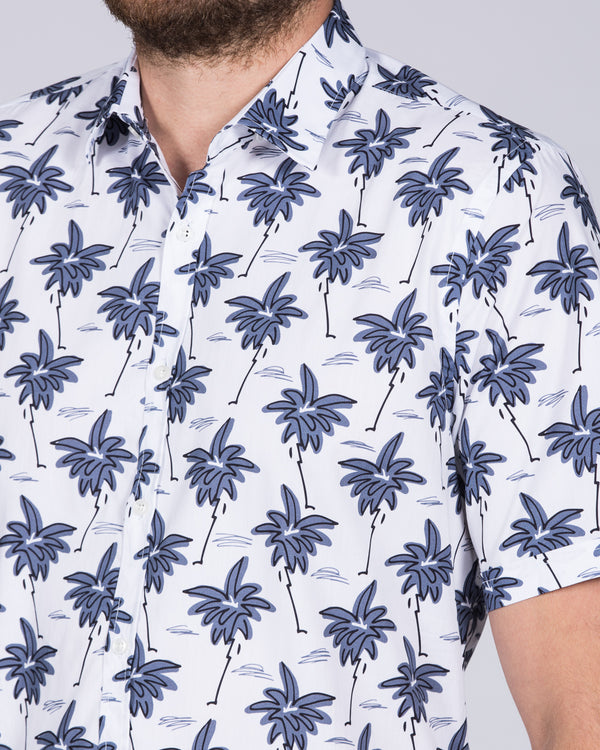 2t Leo Slim Fit Short Sleeve Tall Shirt (denim palms)