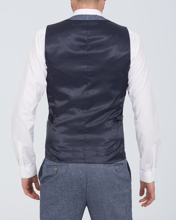 Skopes Jude Slim Fit Tall Suit (blue herringbone)