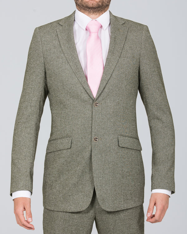 Skopes Jude Slim Fit Tall Suit (sage herringbone)