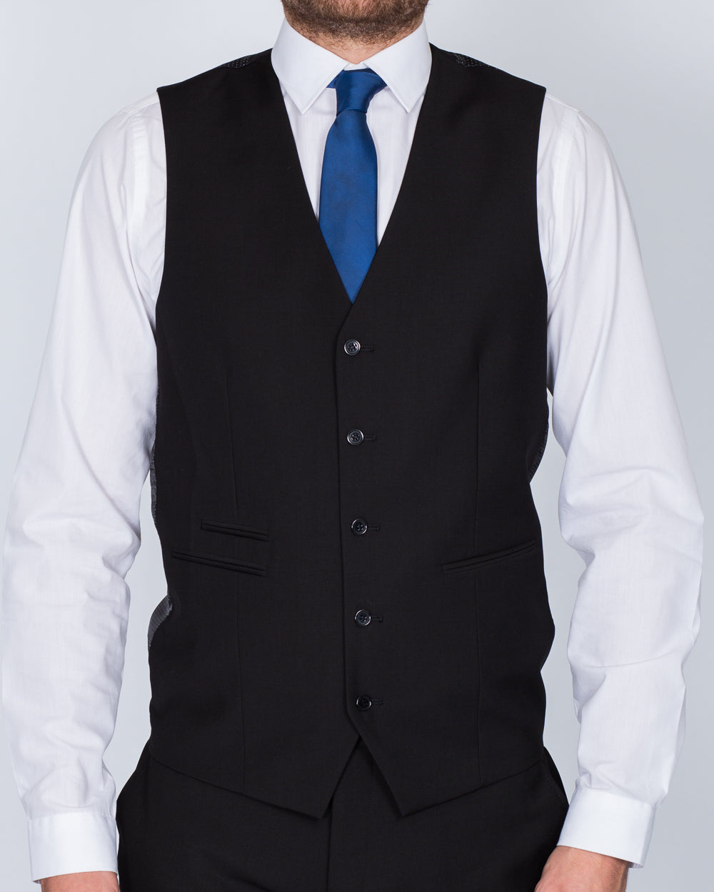 Skopes Slim Fit Extra Long Longer Tall Waistcoat black Tall Mens Clothing 2tall