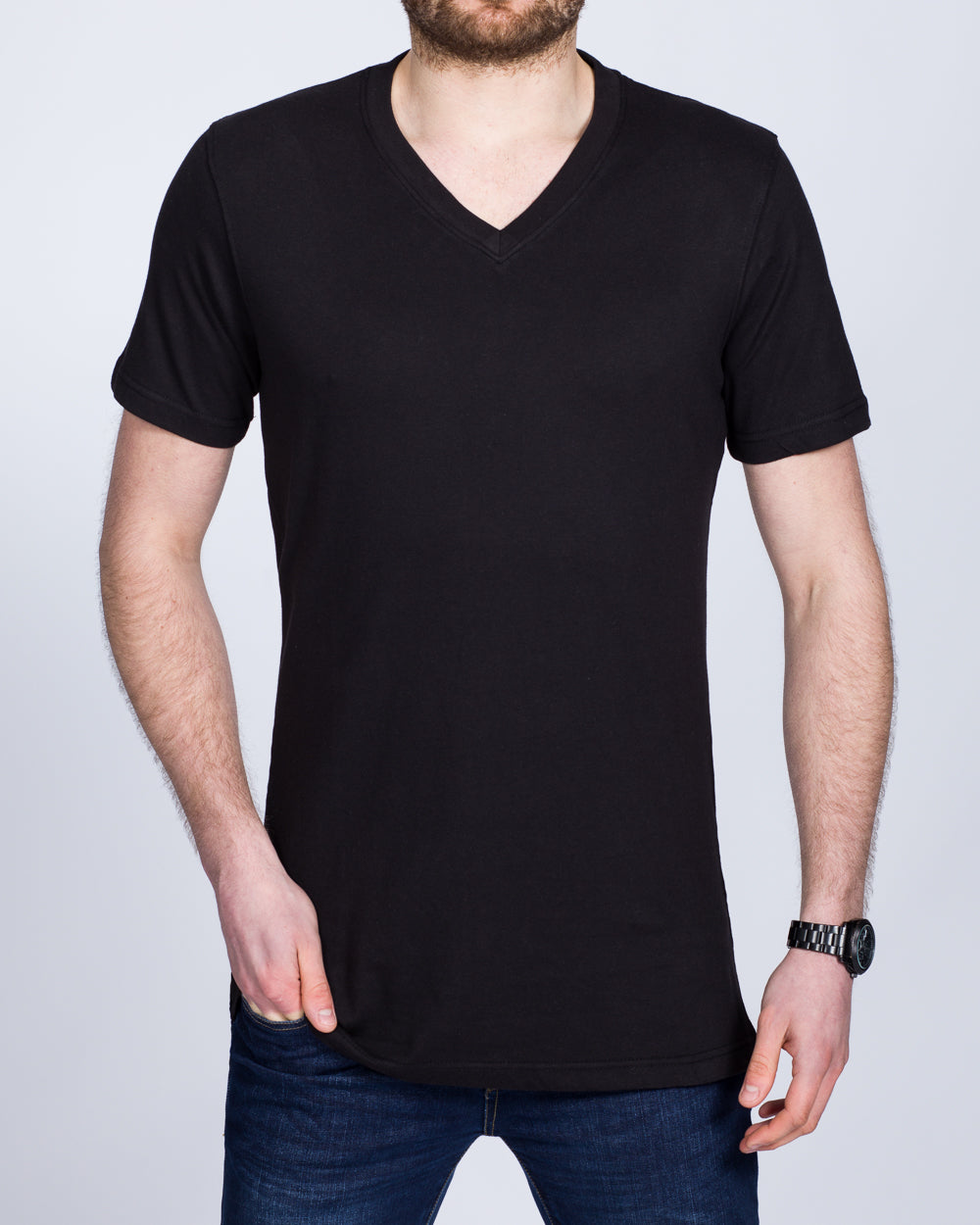 2t Samuel Tall V-Neck T-Shirt (black)