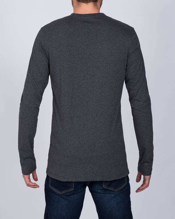 2t Extra Long Tall Mens Long Sleeve T-Shirt (charcoal) Tall Mens