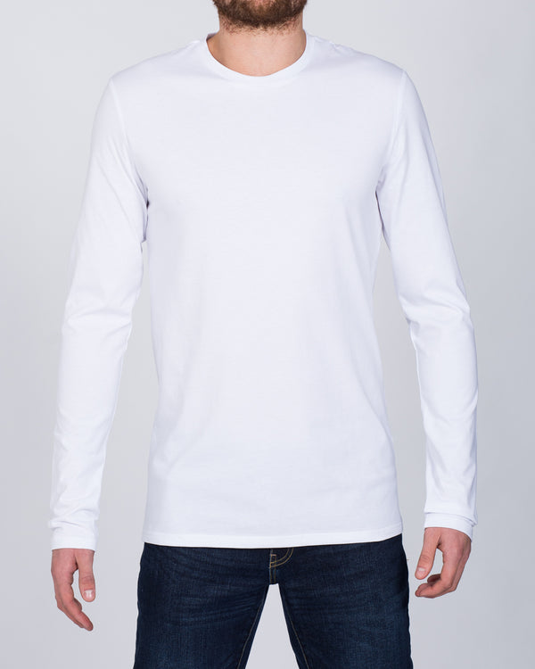 2t Extra Long Tall Mens Long Sleeve T-Shirt (white) Tall Mens