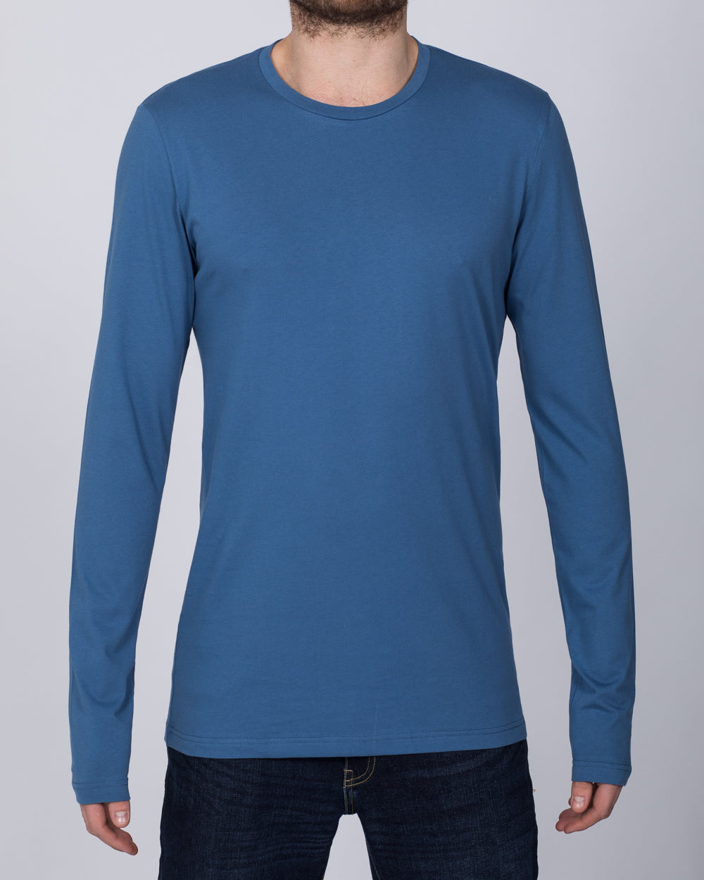 2t Extra Long Tall Mens Long Sleeve T-Shirt (denim) Tall Mens