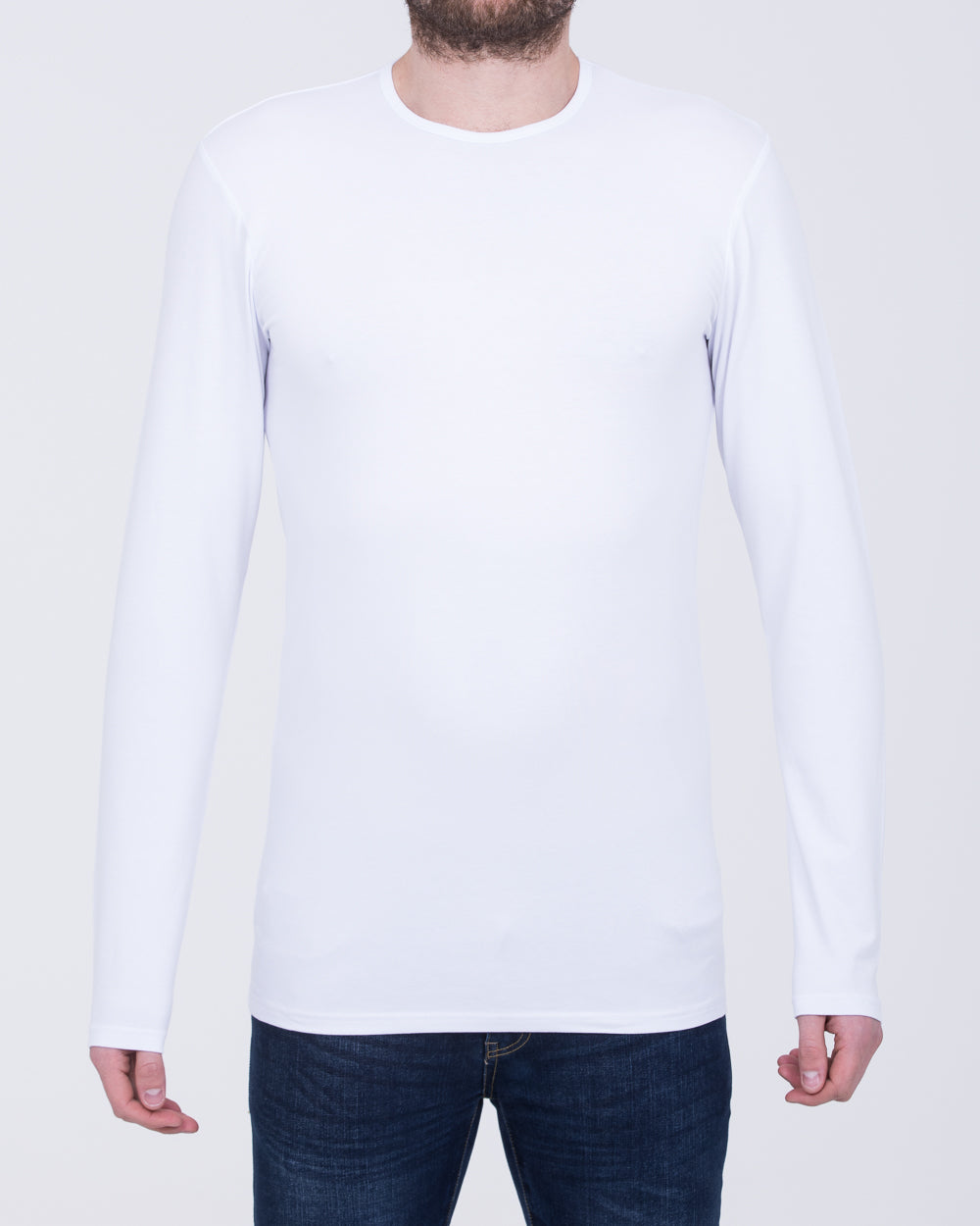 Girav London Long Sleeve Extra Tall T-Shirt (white) | Tall Mens ...