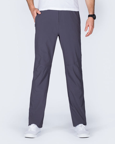 2t Thomas Slim Fit Extra Long Tall Walking Trousers (grey) Hiking | Tall  Mens Clothing | 2tall.com