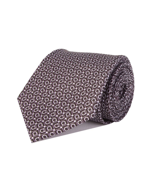 Double Two Extra Long Printed Tie (black)