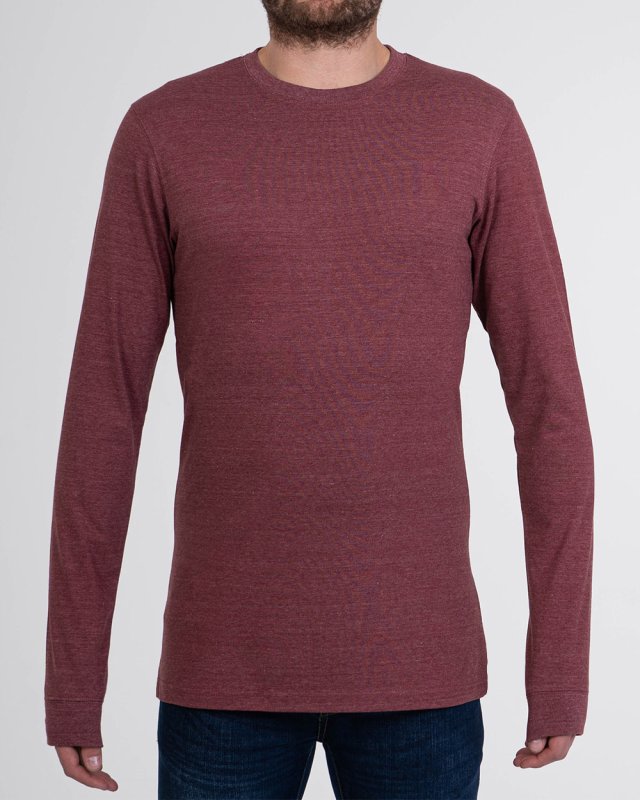 2t Tall Long Sleeve T-Shirt (burgundy marl)