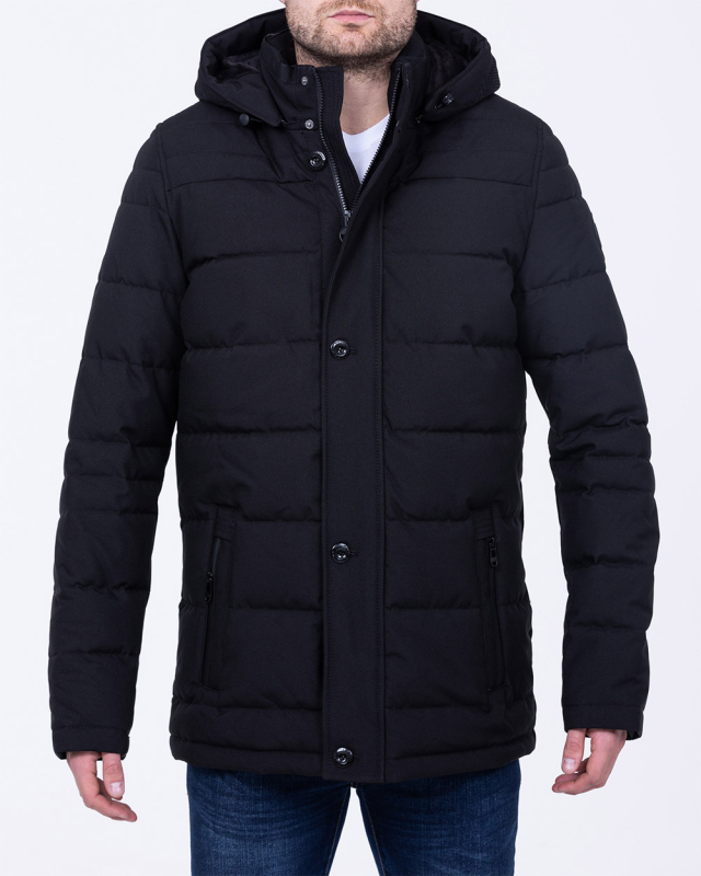 Cabano Tall Fleece Lined Puffer Jacket (black)