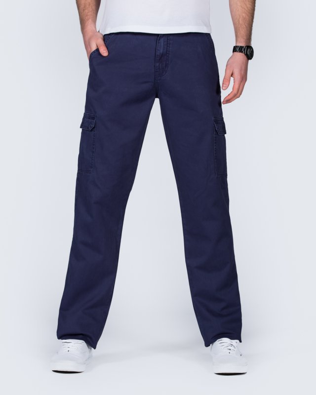 2t Slim Fit Tall Cargo Trousers (navy)