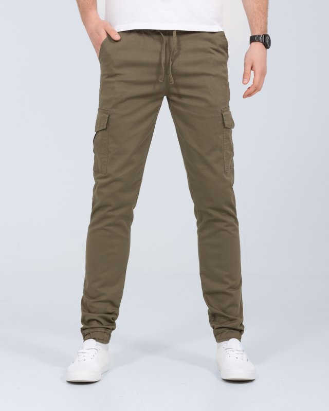2t Dean Slim Fit Tall Stretch Cargo Trousers (khaki)