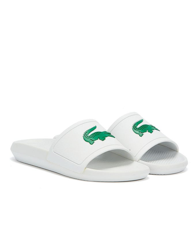 Lacoste Croco Slide 119 1 CMA Flip Flops (white/green)