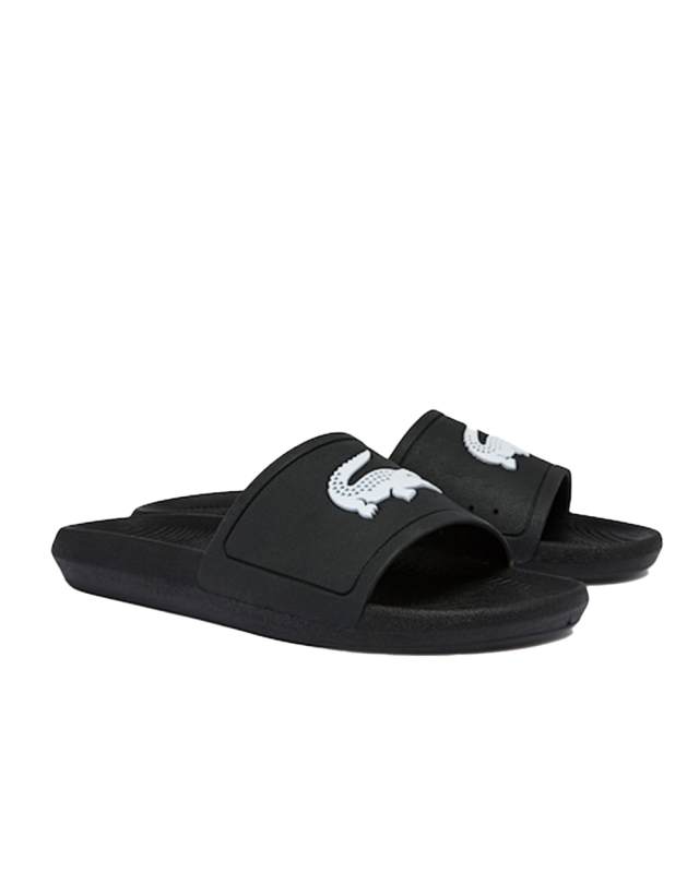 Lacoste Croco Slide 119 1 CMA Flip Flops (black/white)