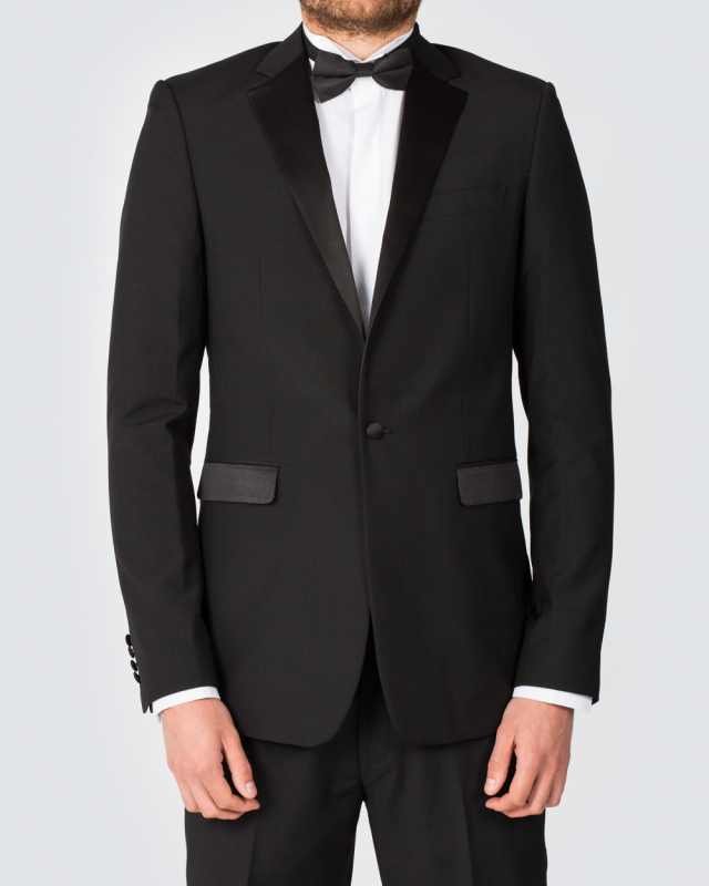 Skopes Regular Fit Wool Tall Dinner Jacket (black)