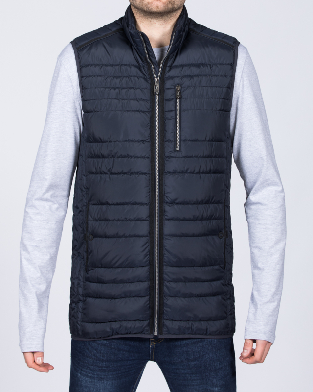 Cabano Tall Quilted Gilet (plain navy)