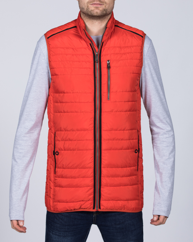Cabano Tall Quilted Gilet (orange)