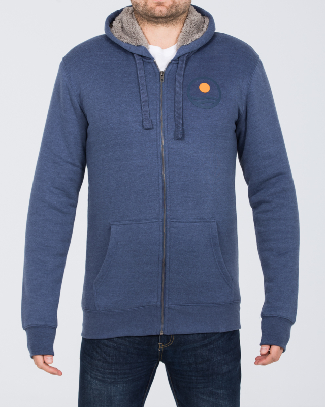 2t Sunset Zip Up Tall Sherpa Hoodie (royal blue)