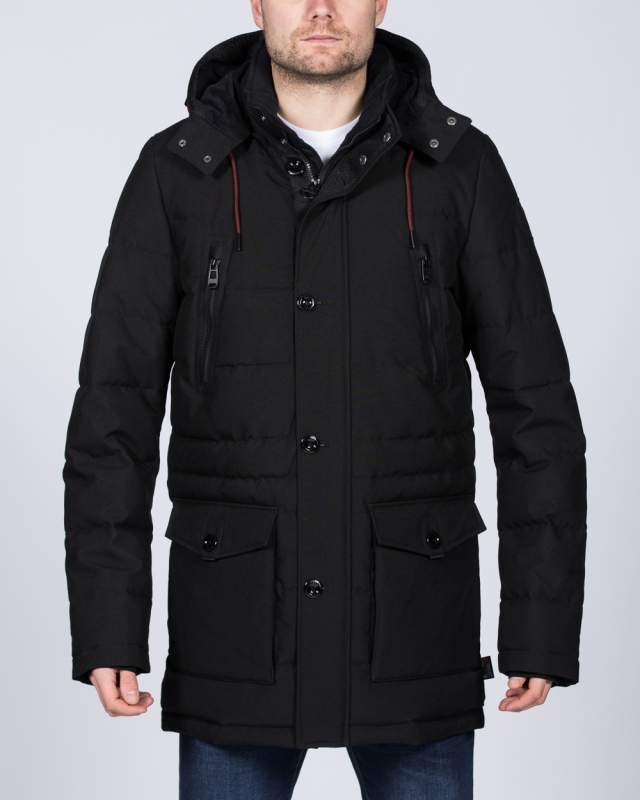 Cabano Tall Quilted Parka Jacket (black)